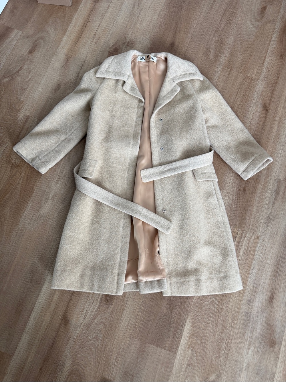 Ilie Wacs Saks Cream Wool Coat